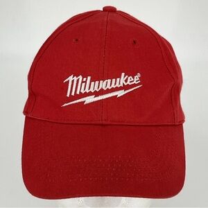 Milwaukee Red Embroidered Baseball Cap grey 5